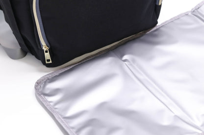 Nappy Bag Backpack Black and Grey Essential