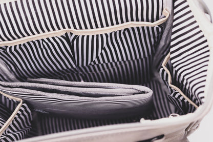 Nappy Bag Backpack Dusty Pink and Grey Essential