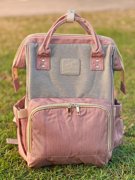 Nappy Bag Backpack pink and grey nappy bag diaper backpack for baby girl Australia warranty
