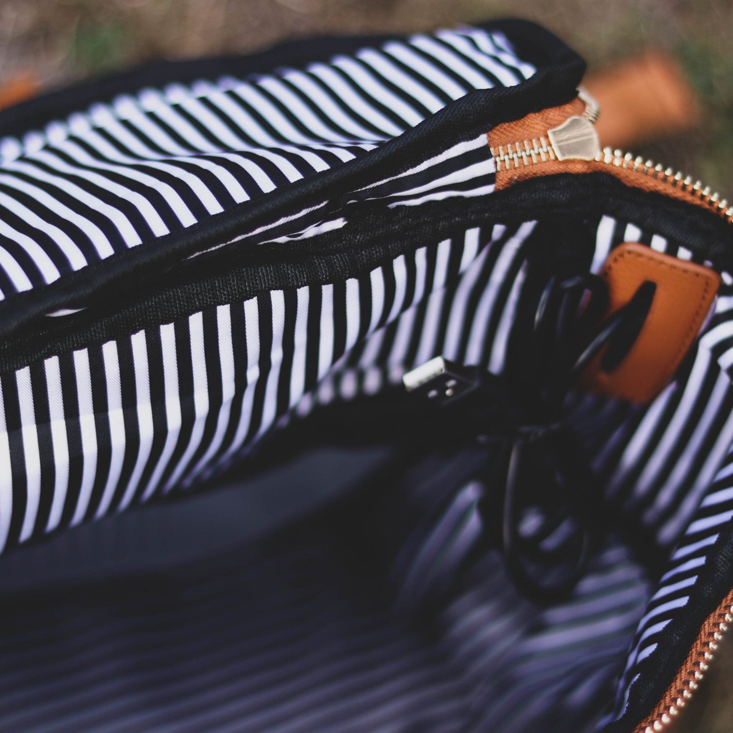 Nappy Bag Backpack Faux Leather Brown