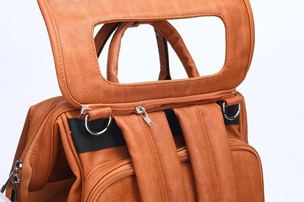 nappy bag backpack faux leather vegan leather pu premium leather Australia baby nappy bag Backpack afterpay express