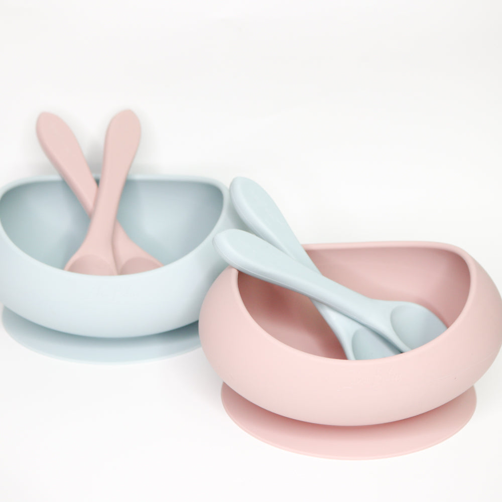 Oval Silicone Suction Bowl Sea Glass