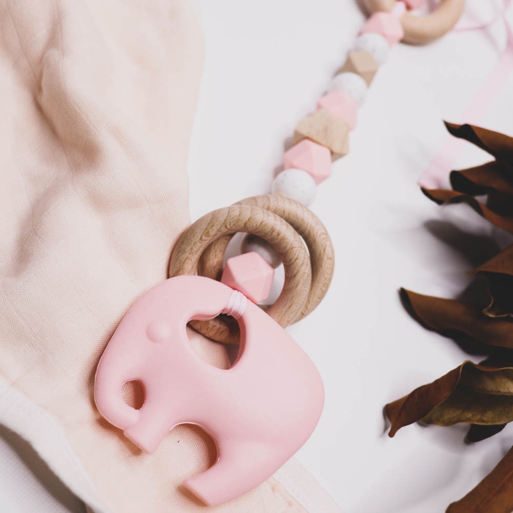 pram toy for baby silicone teething toy