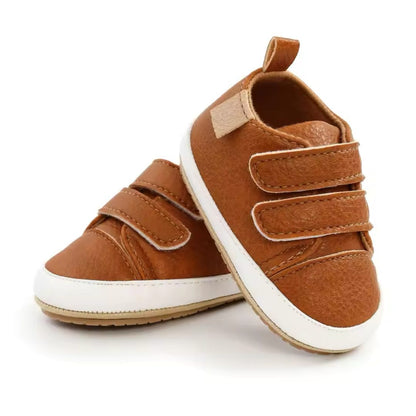 Riley Velcro Baby Shoes Brown