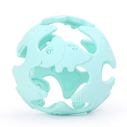 Silicone Dinosaur Sensory Teething Ball Our dinosaur teething balls are great for little hands to grasp, stimulating sensory play time, textured flexible toy to help soothe baby's gum.