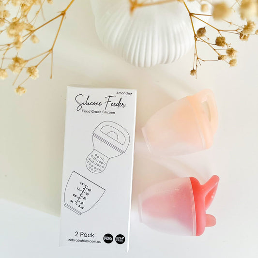 Silicone feeder 2 pack baby silicone feeding pacifier pink blue fruit feeder
