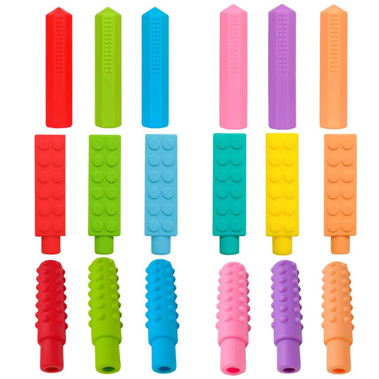 Silicone Sensory Pencil Toppers - Value 3 pack