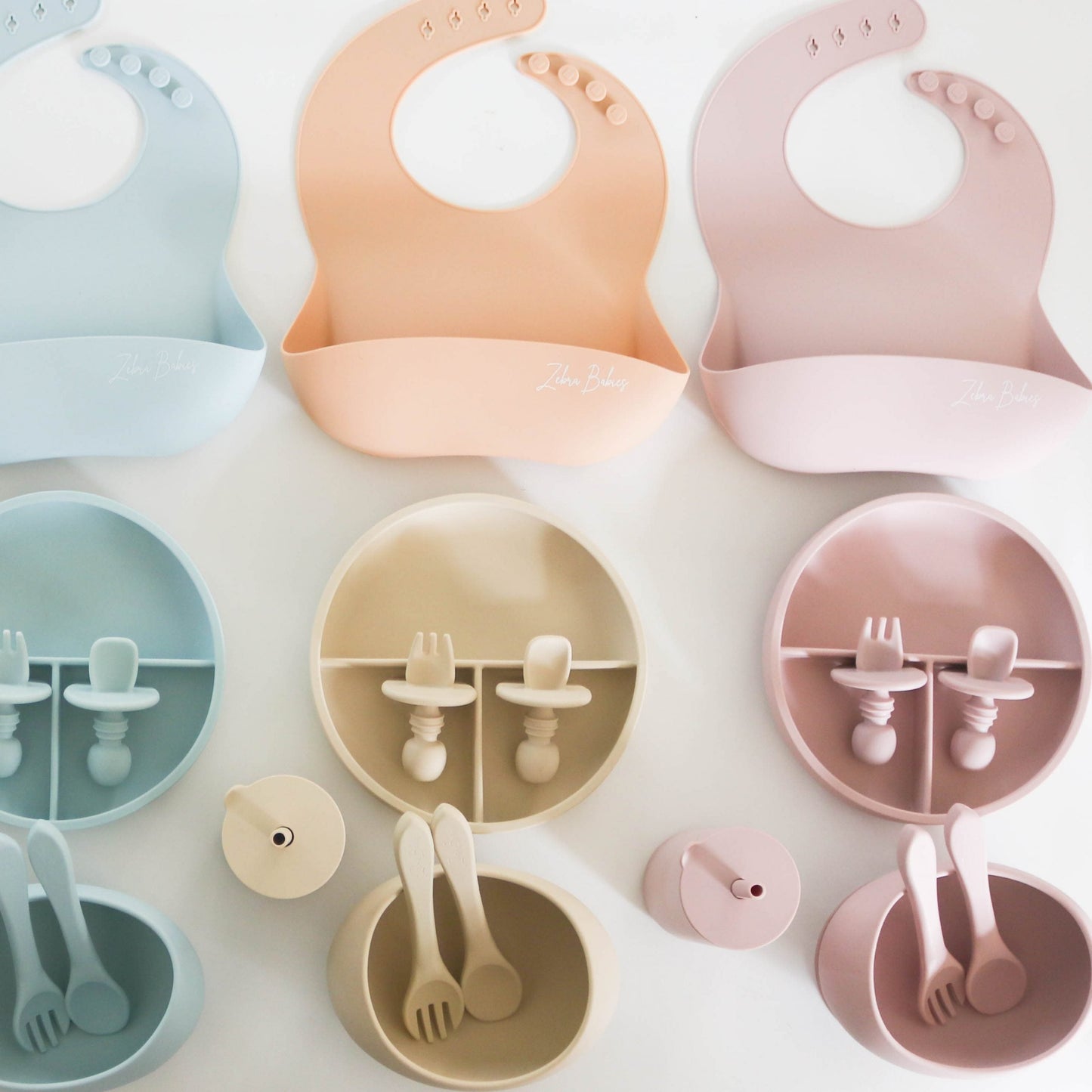 Baby feeding set suction bowl silicone tableware baby cutlery silicone bi suction bowl suction plate