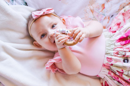 Silicone Wood Teether Personalised teething ring
