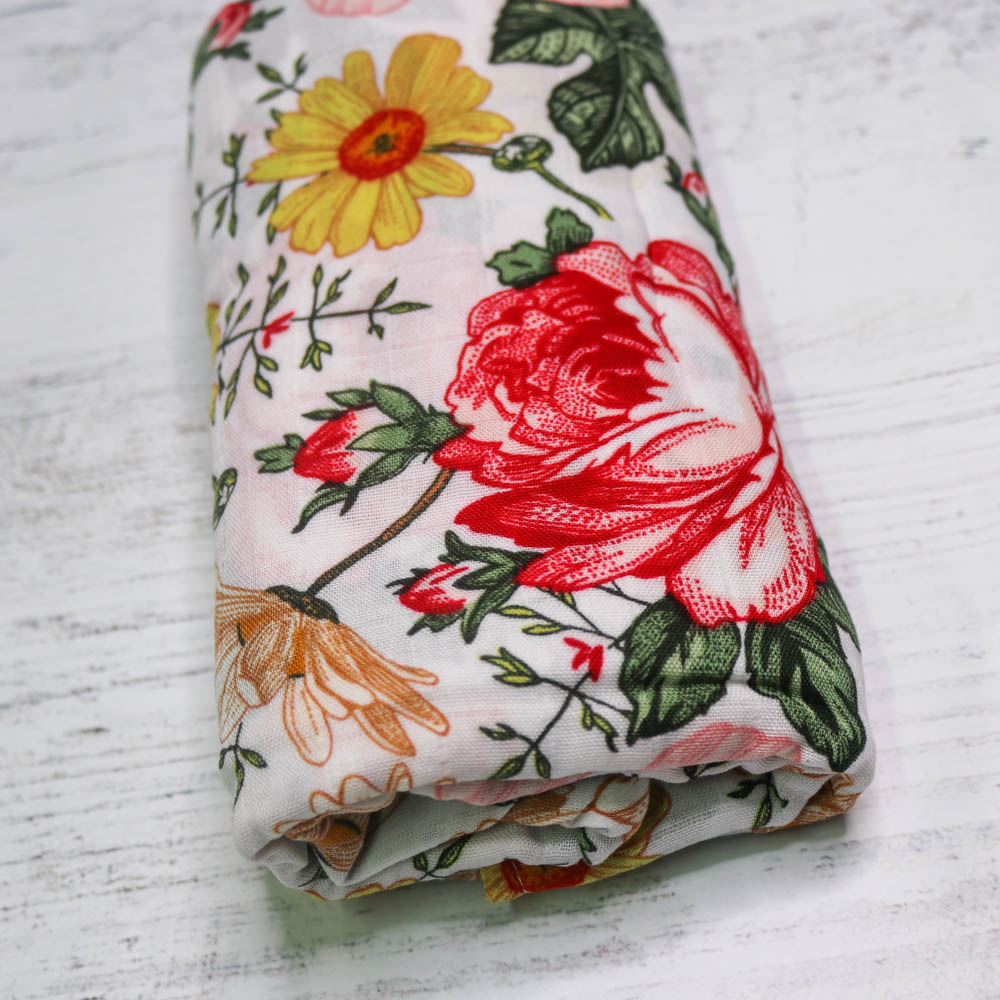 Swaddle blanket Swaddle Baby Blankets Bamboo Cotton 120cm x 120cm Soft to touch and gentle against the skin, our muslin cotton blankets are ideal for swaddling, use as a pram cover, nursing cover, burp cloth or play mat. Measuring 120cm x 120cm and made from organic bamboo cotton muslin, these swaddles are breathable and their generous size makes swaddling easy.