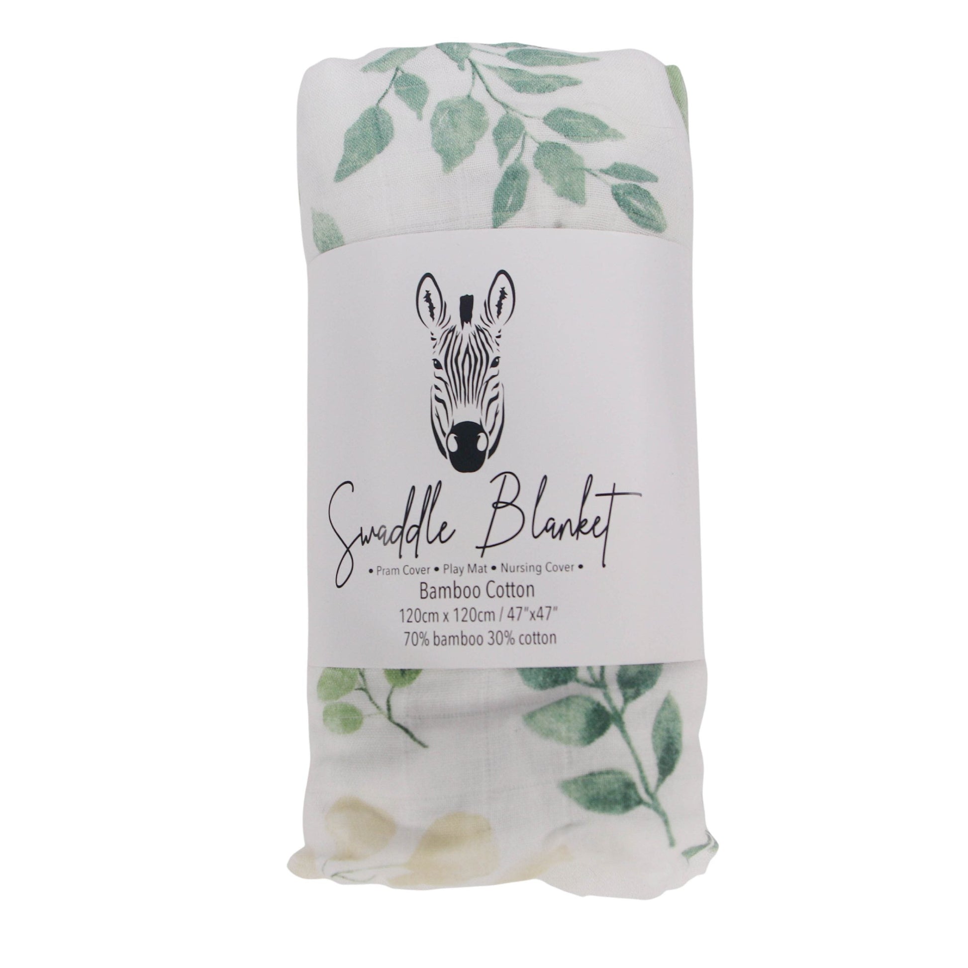 Swaddle Blankets Bamboo Cotton Water Leaves