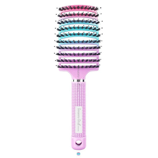 Tangle Free Hair Brush - Purple Rainbow Say hello to effortless, pain-free hair brushing with the Tangle Free Hair Brush from Sensory Stuff. If you’re tired of struggling with painful tangles and damaged hair, this brush is here to revolutionize your daily routine. Whether you're brushing through thick, curly hair or delicate, fine strands, this brush makes the process quick, easy, and stress-free.