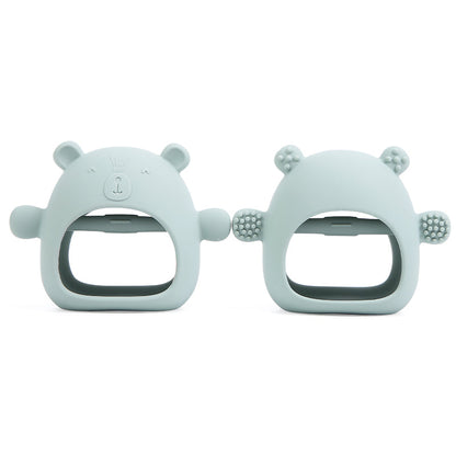 silicone teething mitten bear teething mitten teether silicone toy