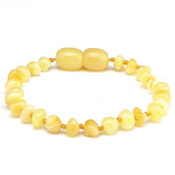 Amber Teething Bracelets Made of Amber and Turquoise.