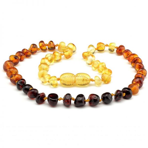 Amber Necklace Rainbow, Amber Baby NECKLACE Rainbow Baroque| 32cm