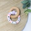 Silicone Wood Teether - PERSONALISED NAME personalised teething ring