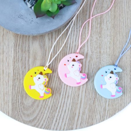 Sensory necklace Junior Silicone Necklace Unicorn Moon Pendant