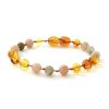 Amber BRACELET Baby Honey, Labradorite & Sunstone | 14cm