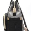 Black and Grey Nappy Bag Backpack Nappy Bag Backpack Grey and Black Australia leather diaper backpack bottle holder afterpay zippay baby essential