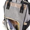 Black and Grey Nappy Bag Backpack Nappy Bag Backpack Grey and Black Australia leather diaper backpack bottle holder afterpay zippay baby essential