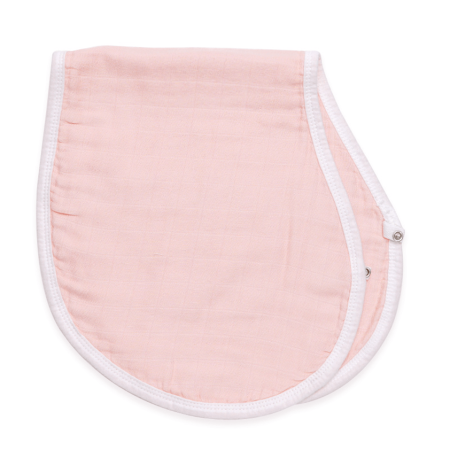 Burp Cloth Bib Organic Bamboo Cotton - Blush