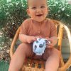 Silicone Dinosaur Sensory Teething Ball Our dinosaur teething balls are great for little hands to grasp, stimulating sensory play time, textured flexible toy to help soothe baby's gum.