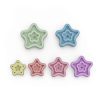 Silicone stacking tower teething toy - Heart star stacking shape toy