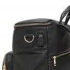 Nappy Bag backpack with usb port black faux leather brown tan best australian warranty