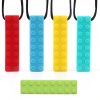 Brick Pendant Silicone Sensory Necklace Sensory necklaces are great for kids ages 3+. Discreet and can be worn under tee-shirts at school, in times of stress, anxiety or restlessness our sensory necklaces are there to help. Our block pendant necklaces come fitted with a safety break away clasp like all our silicone jewellery. Blocks are currently available in Blue, Red, Yellow, Green, Orange and Turquoise. Easy adjustable length from child to adult.