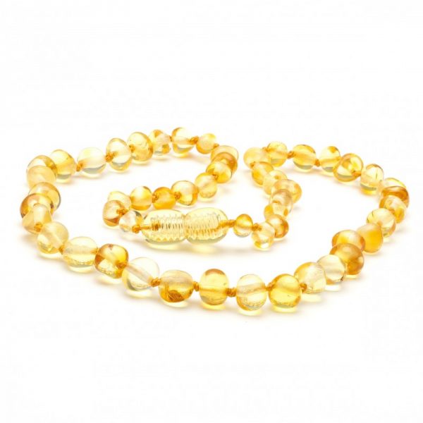 Raw Amber Necklace Made of Nugget Shaped Raw Baltic Amber.