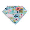 Dribble bib baby bibs boy girl blue white peachy floral design baby bib