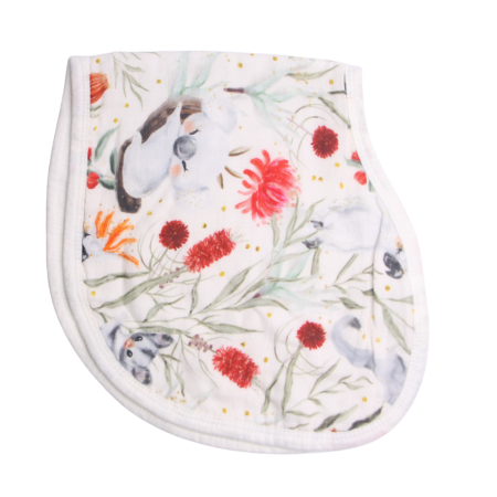 burp cloth Australiana koala possum Australia 2 in 1 burp cloth bib baby bib