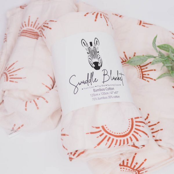 Swaddle blanket Swaddle Baby Blankets Bamboo Cotton 120cm x 120cm Soft to touch and gentle against the skin, our muslin cotton blankets are ideal for swaddling, use as a pram cover, nursing cover, burp cloth or play mat. Measuring 120cm x 120cm and made from organic bamboo cotton muslin, these swaddles are breathable and their generous size makes swaddling easy.