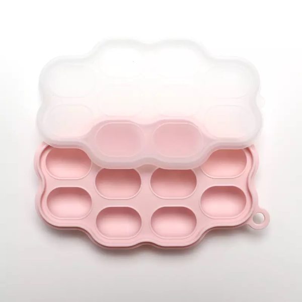 Silicone Frozen Food Tray - 10 Compartments Preparing food for you little ones made easy with our silicone food trays. These 10 compartment moulds make the perfect portion. Simply fill the moulds and pop it in the freezer of fridge. Sizing pairs perfectly with our silicone feeders. Made from food grade silicone, easy to clean and dishwasher safe. You can use for food storage or as a nipple tray for your little ones to explore new foods. Perfect for purees or water. 