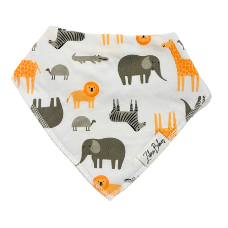 Dribble bib baby bibs Safari lion zebra elephant boy girl blue white peachy floral design baby bib