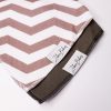 Dribble Bib Bandana Bib - Chevron Taupe Brown