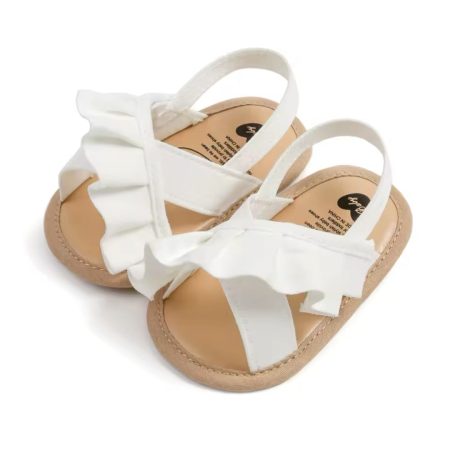 Rosalie Ruffle Baby Shoes - White