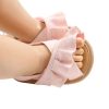 Rosalie Ruffle Baby Shoes - Pink Step into summer with our adorable pink baby sandals adorned with charming ruffles