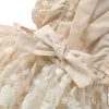 lace romper cream with delicate embroidered lace design