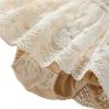 lace romper cream with delicate embroidered lace design