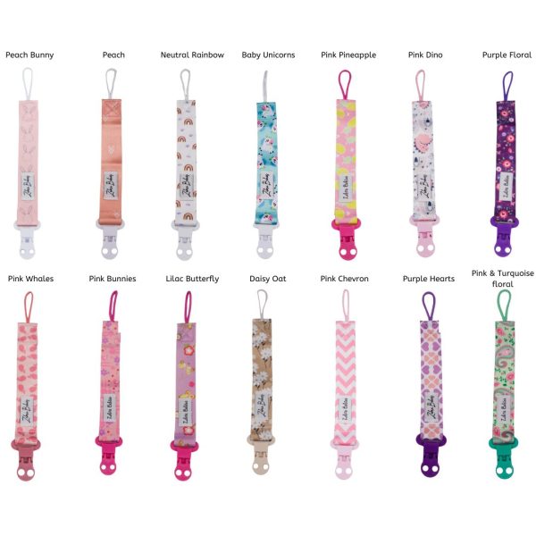 Dummy Clips - Flexi Ribbon Dummy Clips baby dummy chain dummy holder Australia pacifier chain clip holder 21