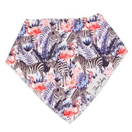 Dribble Bib Bandana Bib - Zebra Flamingo