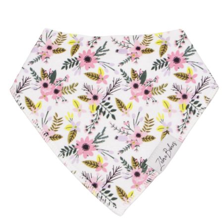 Dribble Bib Bandana Bib - Floral Lilac